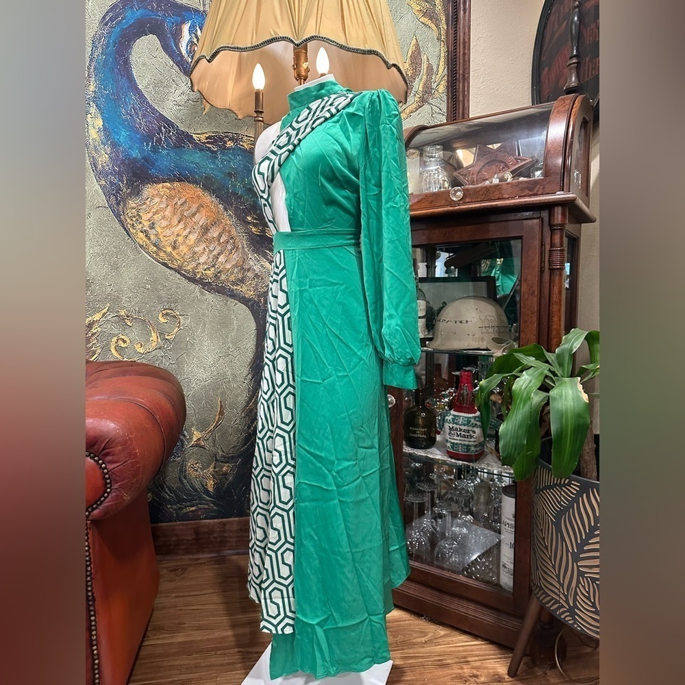 SHEIN Emerald Green One Shoulder Maxi Dress XL - Picture 6 of 10